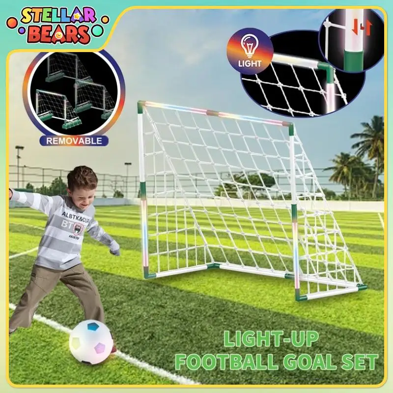 Children's Removable Football Goal Boys Sports Toys Soccer Training Toys Indoor Outdoor Beach Playground Luminous Football Goals