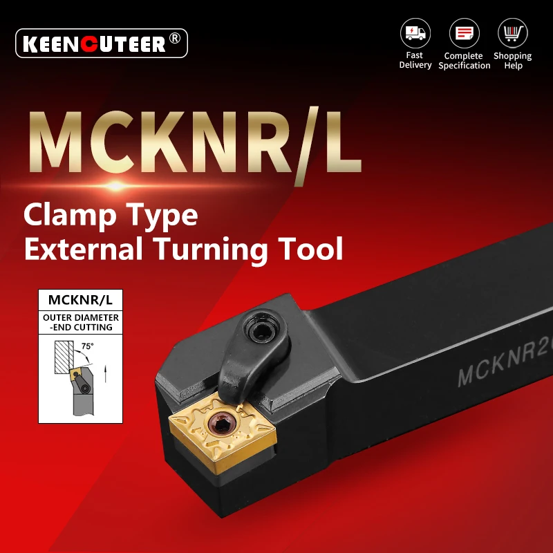 

Токарный инструмент MCKNR2020 MCKNR2525 MCKNR3232, наружный токарный станок MCKNR/L, держатель токарного станка, режущий инструмент с ЧПУ, режущий стержень