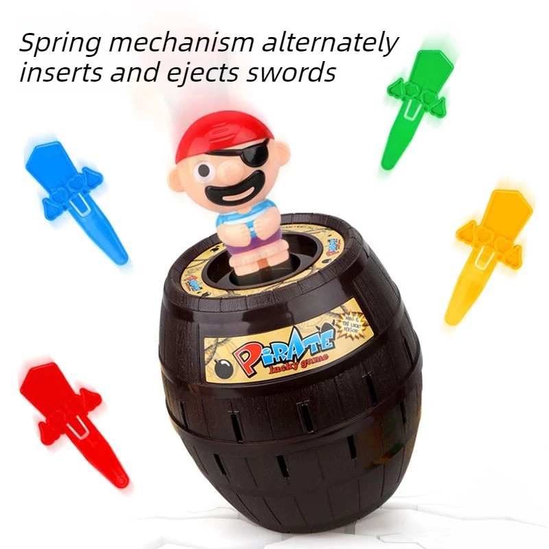 面白い海賊樽おもちゃの剣突きジャンプ海賊ゲームボード子供ハロウィンおもちゃ親子インタラクティブおもちゃ子供男の子向け