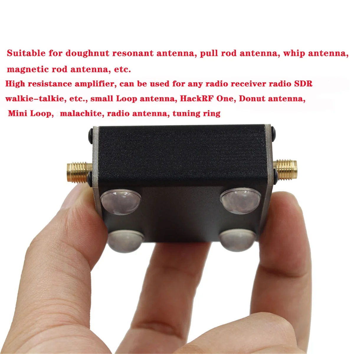 For SDR Walkie Talkie Small Loop Antenna Hackrf One Donut Antenna Multifunctional High Impedance Amplifier,B