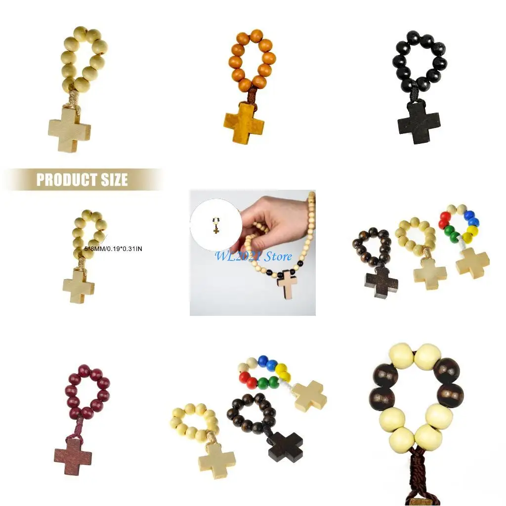 

G5GC Distinctive Bead Prayer Finger Chain With Belief Symbol For Faith Support