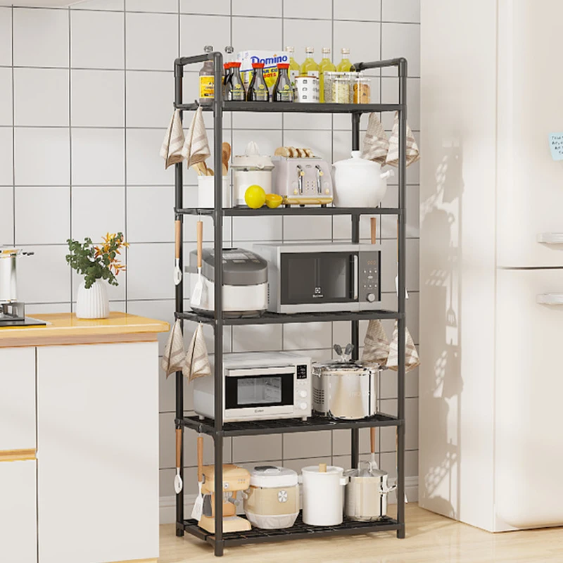 Kitchen Storage Rack Floor Standing Multi-layer Household Microwave Stove Easy To Assemble Bathroom Kitchens Storage Rack