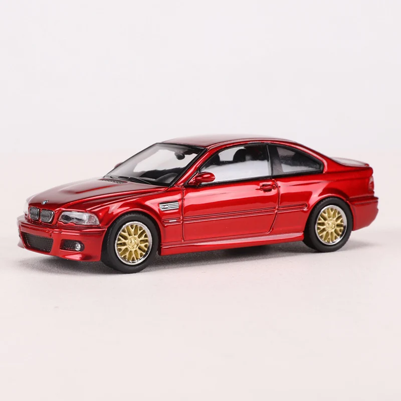 Stance Hunters 1:64 E46 M3 modelo de coche de aleación, rojo/plata/Negro, juguetes para niños, regalos de Hobby, colección de exhibición de adornos