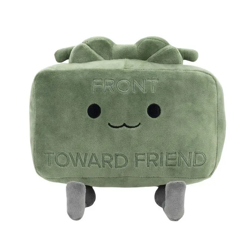 Clay the Claymore bambola di peluche Kawaii verde quadrato bambola cuscino 20 cm accessori ornamento collezione regalo modello regali di compleanno per bambini