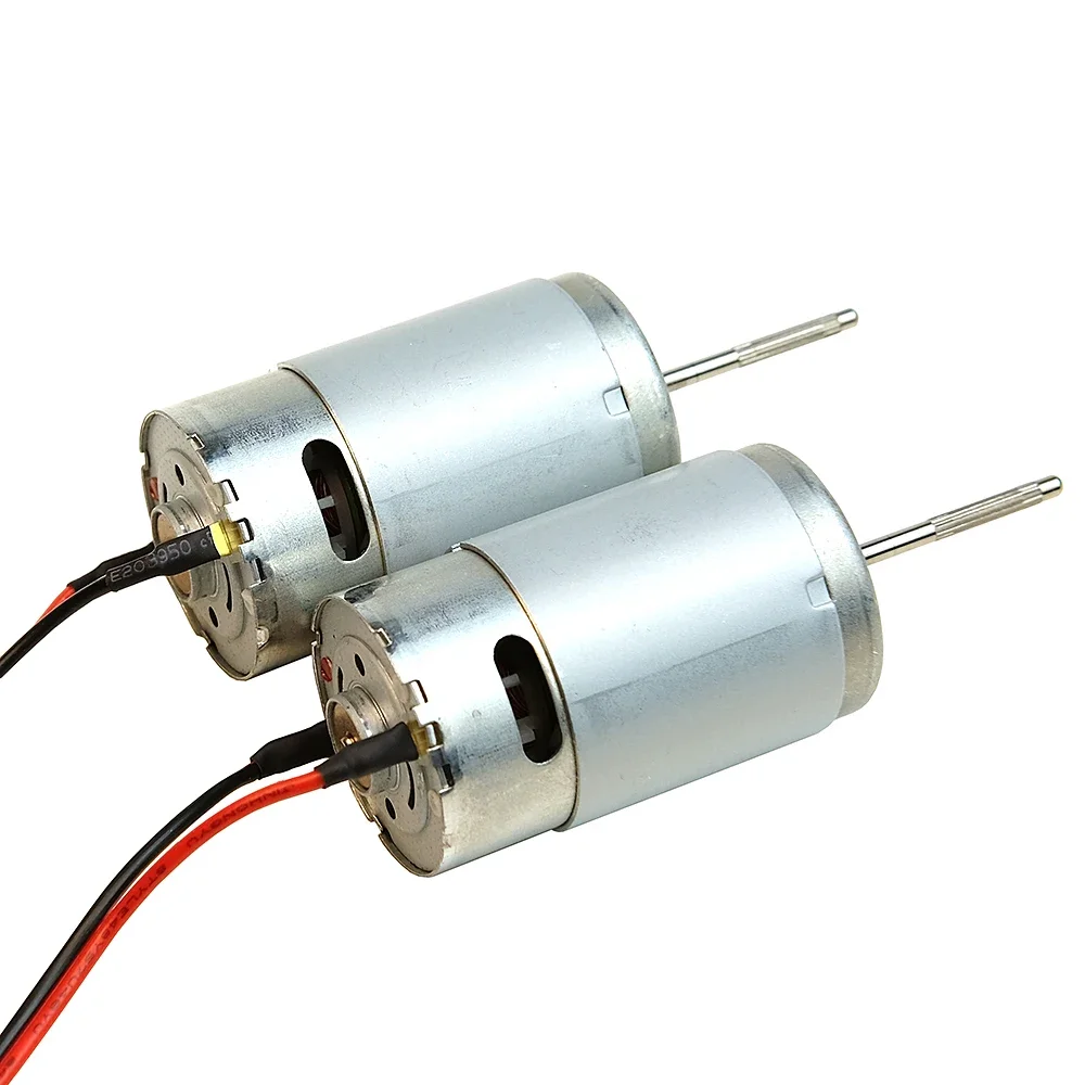 1Pair 390 High Speed Motor With Wire 14000RPM/Min 6V-12V DIY for RC Bait Tug Boat Feeding Boat Underwater Thruster Accessories