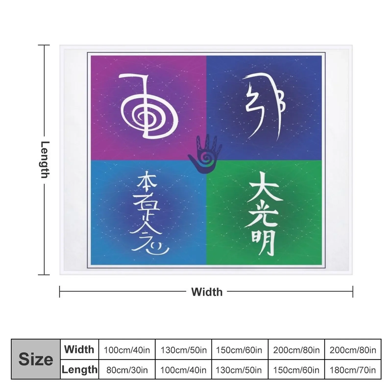 Reiki Symbols Throw Blanket Summer Sofas for babies Comforter Blankets