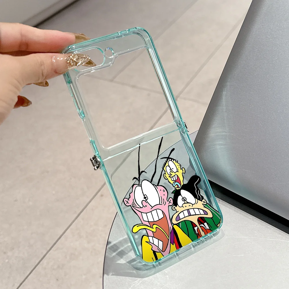 حافظات كارتونية E-Ed Edd N Eddy لهاتف سامسونج جالاكسي Z Flip3 Flip4 Flip5 Flip6 Flip7 5G غطاء ناعم قابل للطي شبه شفاف من مادة البولي يوريثان الحراري #5