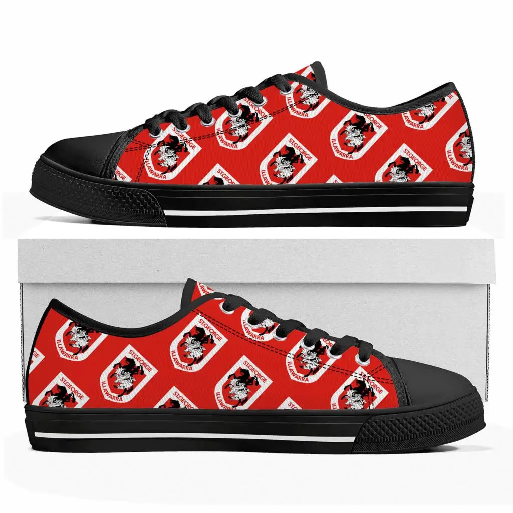 St.George Illawarra Dragons  Australian Rugby Low Top Sneakers Mens Womens Teenager Canvas High Quality Sneaker Casual DIY Shoe