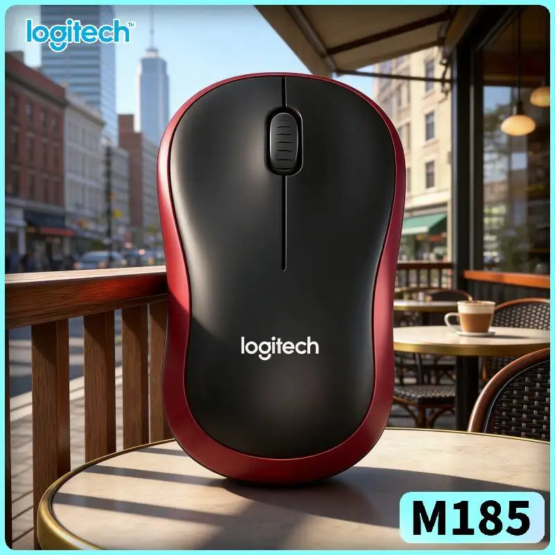 Logitech M185 Mouse-HomeStudy 1000 DPI Precision Tracking 10m Range Auto-Sleep 1 AA Battery Included Computer Accessory