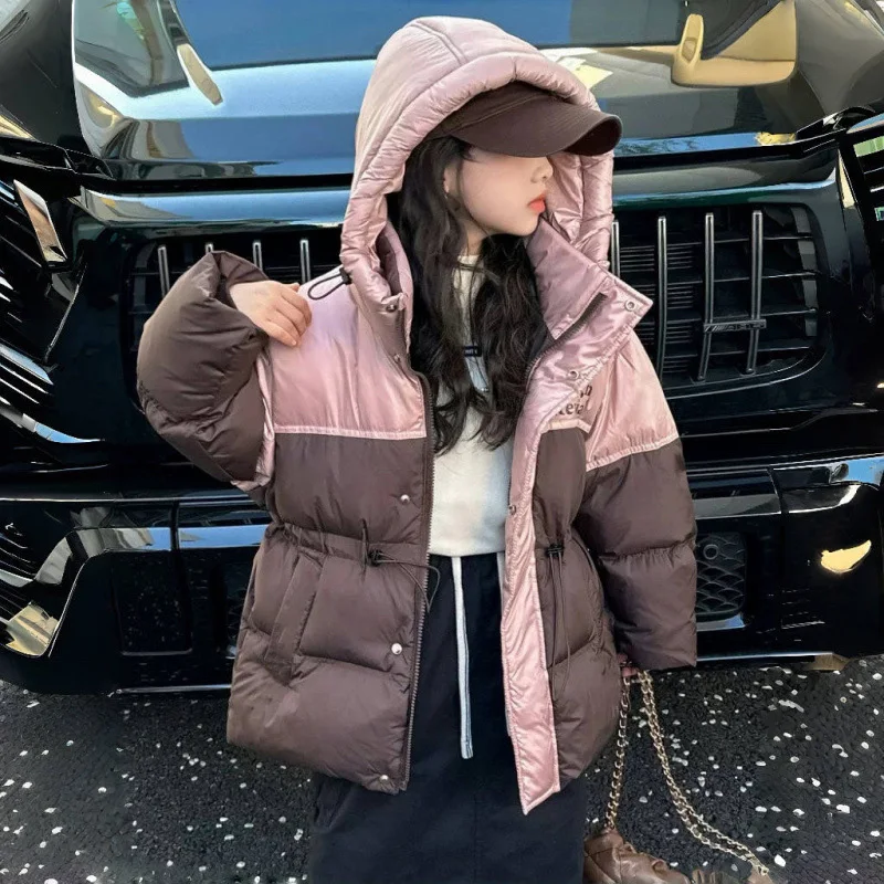 5-9Y Girls Down Cotton Jacket Windbreak Outerwear Winter Autumn Warm Cotton Christmas Gift Children Clothing