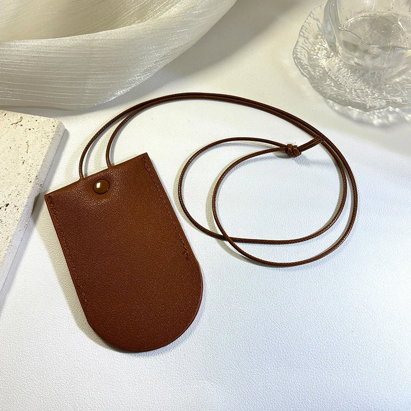 2pcs Pull-Out Key Case Cover Case PU Leather Key Sleeve Protector Car Key Holder Storage Bag Wallet Case Pendant With Neck Strin view 4