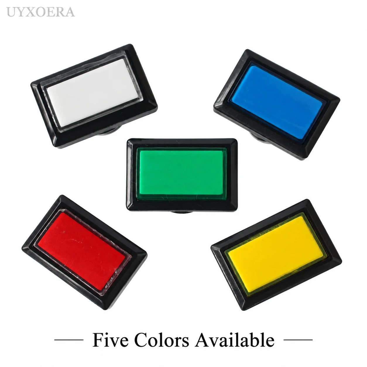 1pc 12V LED Rectangular Arcade Push Button 50.5x33mm with Microswitch for Arcade Game Machine DIY Cabinet