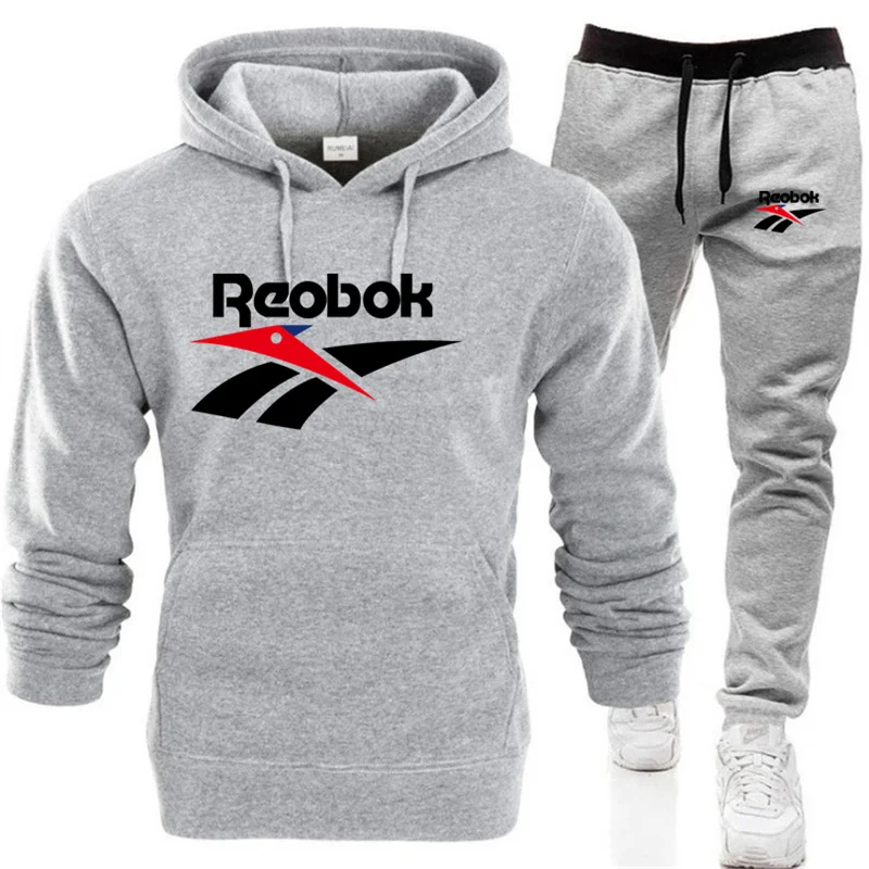 2024 New Men\'s Autumn Winter Sets Hoodie+Pants Pieces Casual Tracksuit Male Sportswear Brand Clothing Sweat Suit