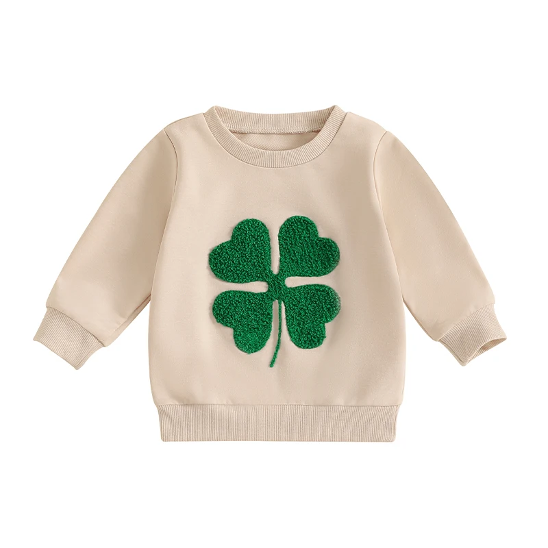 

Baby Irish Day Romper Casual Clover Embroidery Long Sleeve Jumpsuit for Newborn Toddler Girl Boy Cute Clothes