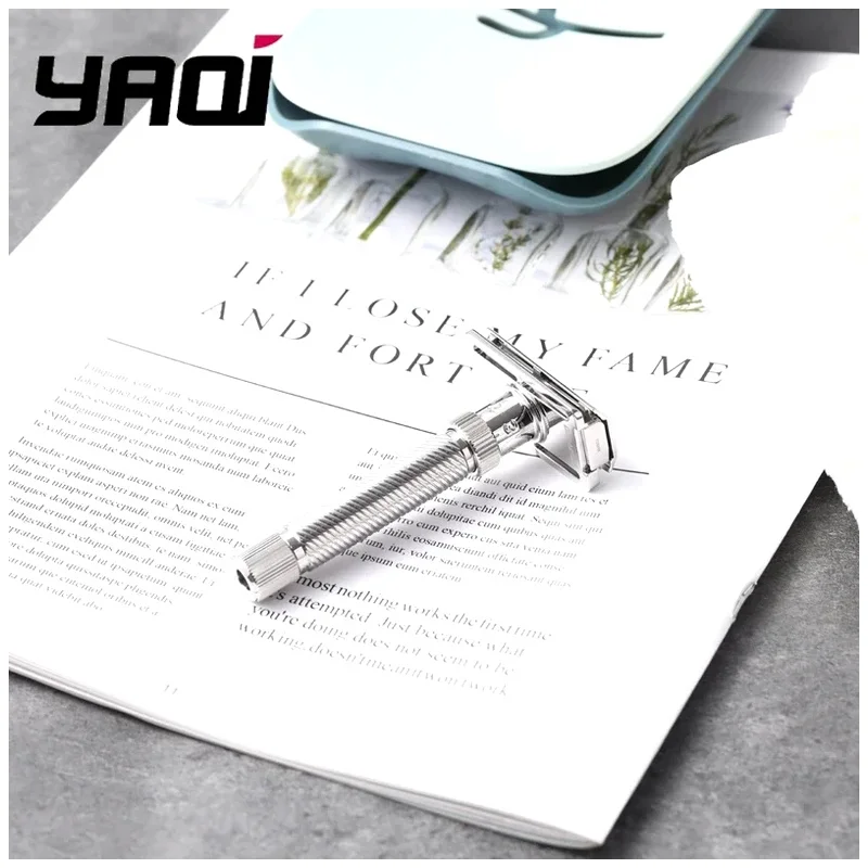 YAQI Ultima Slope Stainless Steel Adjustable Slant Head Safety Razor Men Shaving Products Wet Shave Tools Best Gift for Men