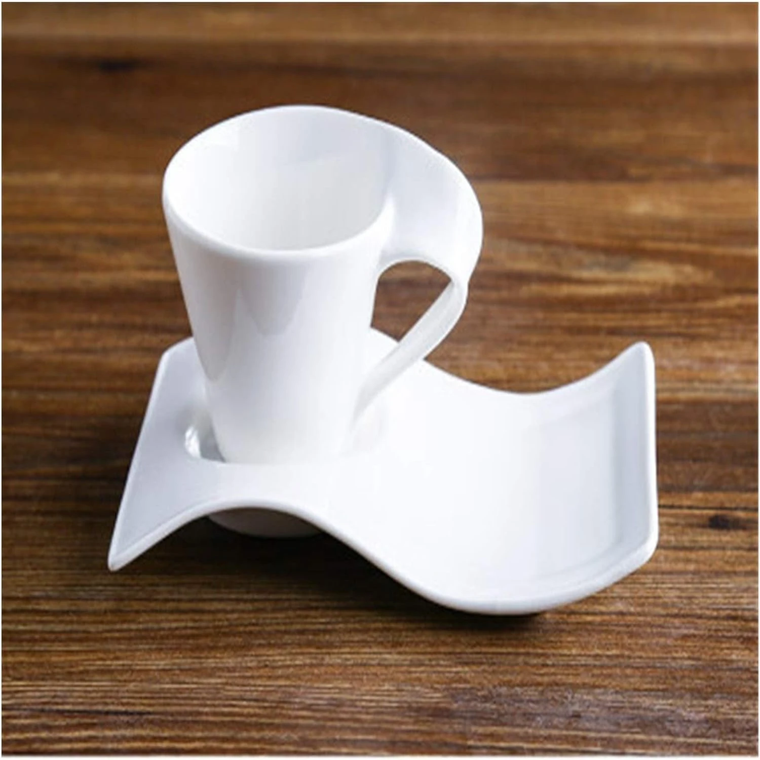 

Indulge in your favorite beverages with this elegant and stylish set of chic and sophisticated coffee cup and saucer. Elevate an