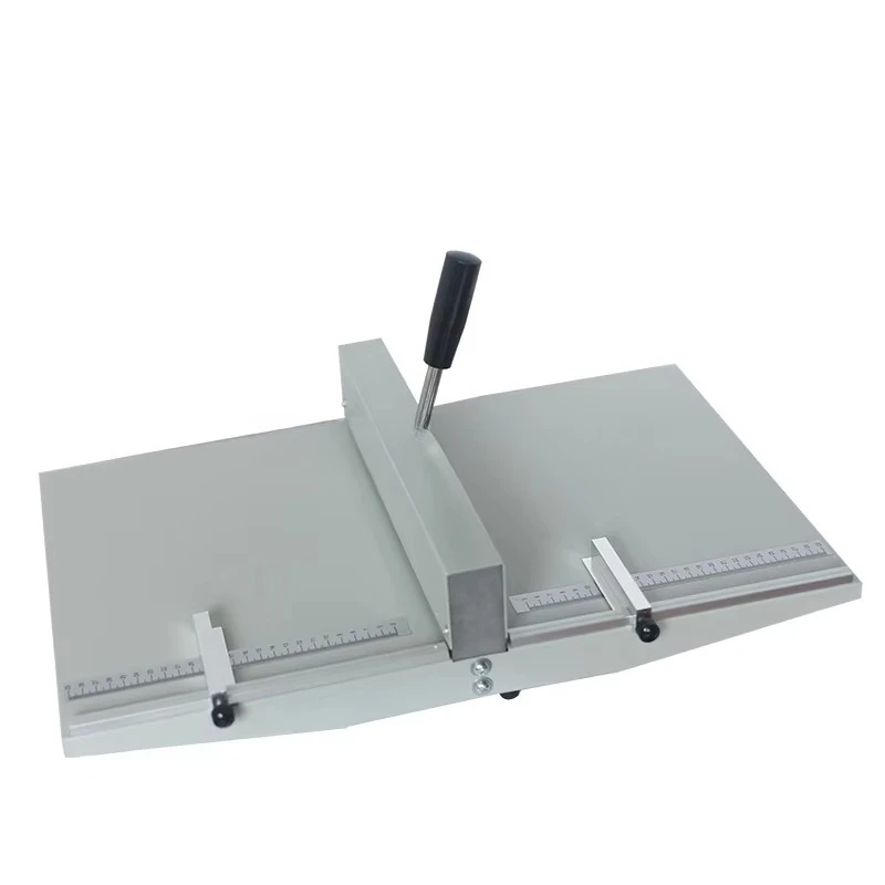 Small desktop folding machine manual paper indentation sticker cutting and perforation for paper processing machinery