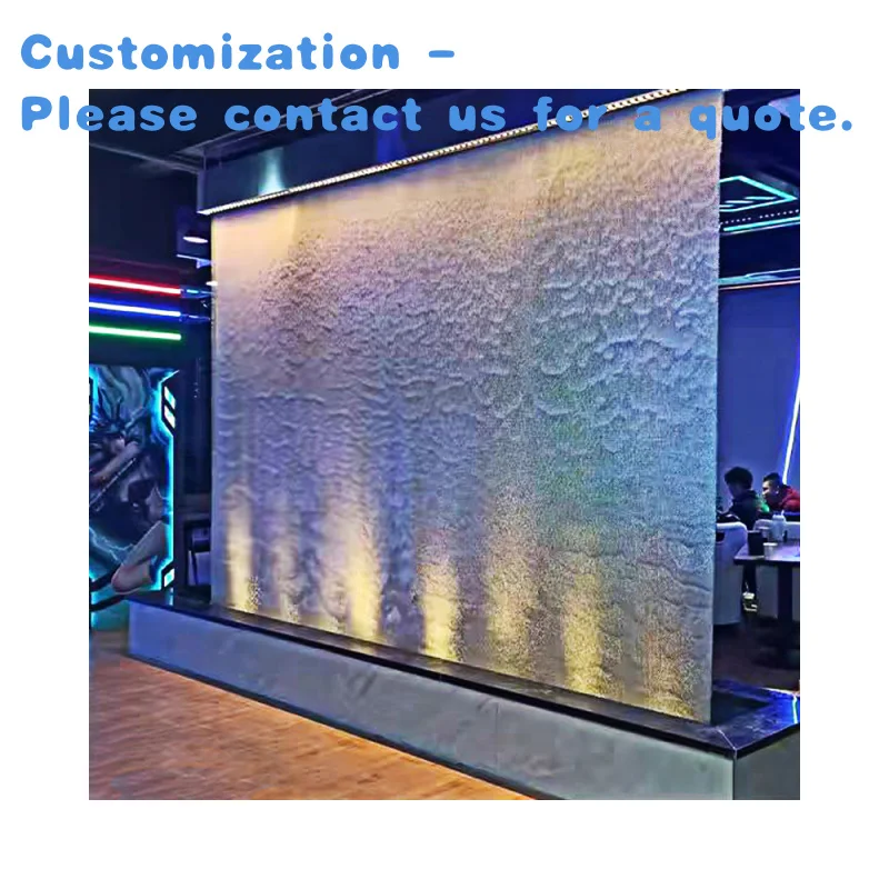 

custom.Customizable LED Lights Swimming Pool Artificial Cascade Wall Hanging Decoration Waterfall Fountain Garden Ornament