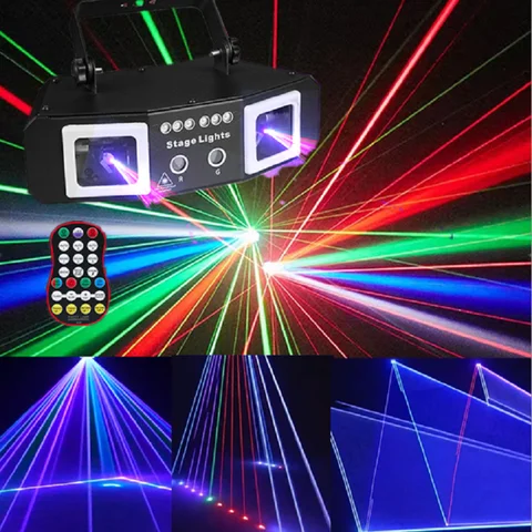 Party Lights DJ Disco Lights, Laser Stage Lights Show Projectors Support DMX512 Family Gatherings Holiday Decor Ambiance Lights