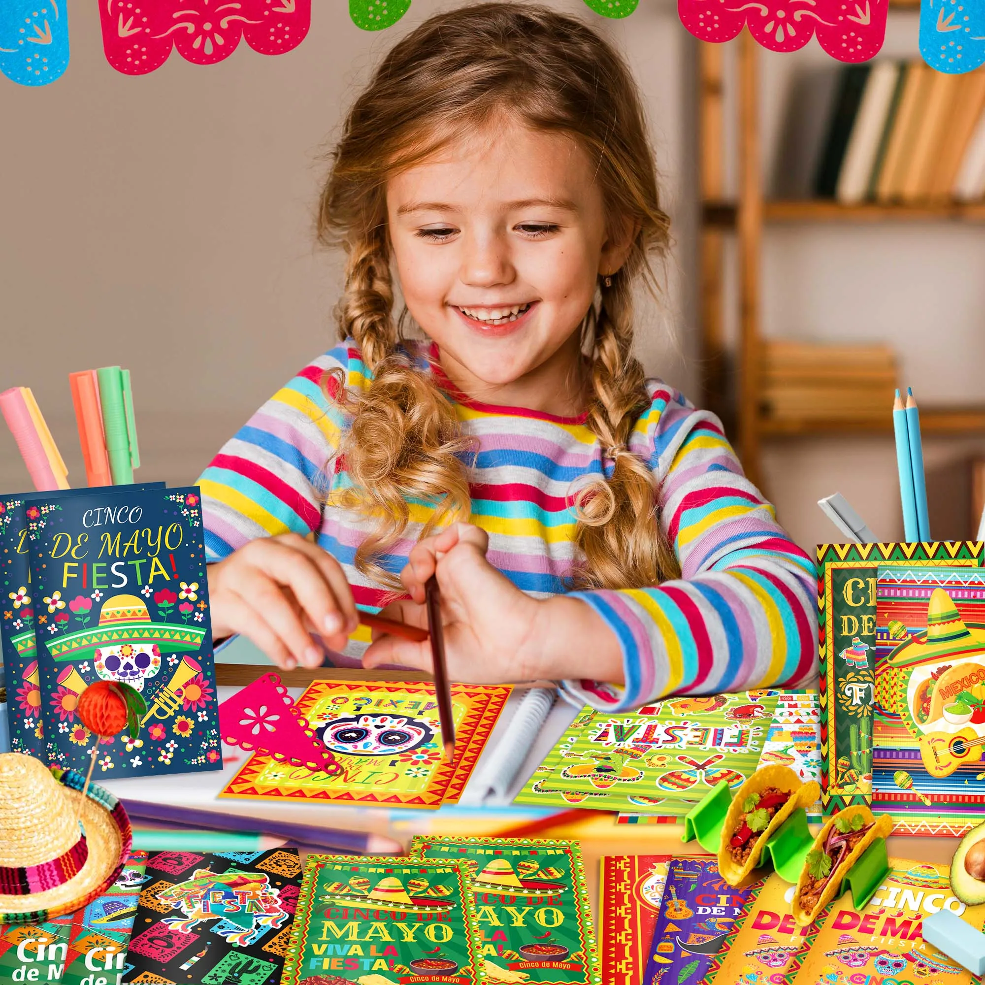 12/24/36pcs Cinco De Mayo Mini Notebooks Mexican Fiesta Skull Pocket Notepads Small Journal Birthday Party Gift School Supplies