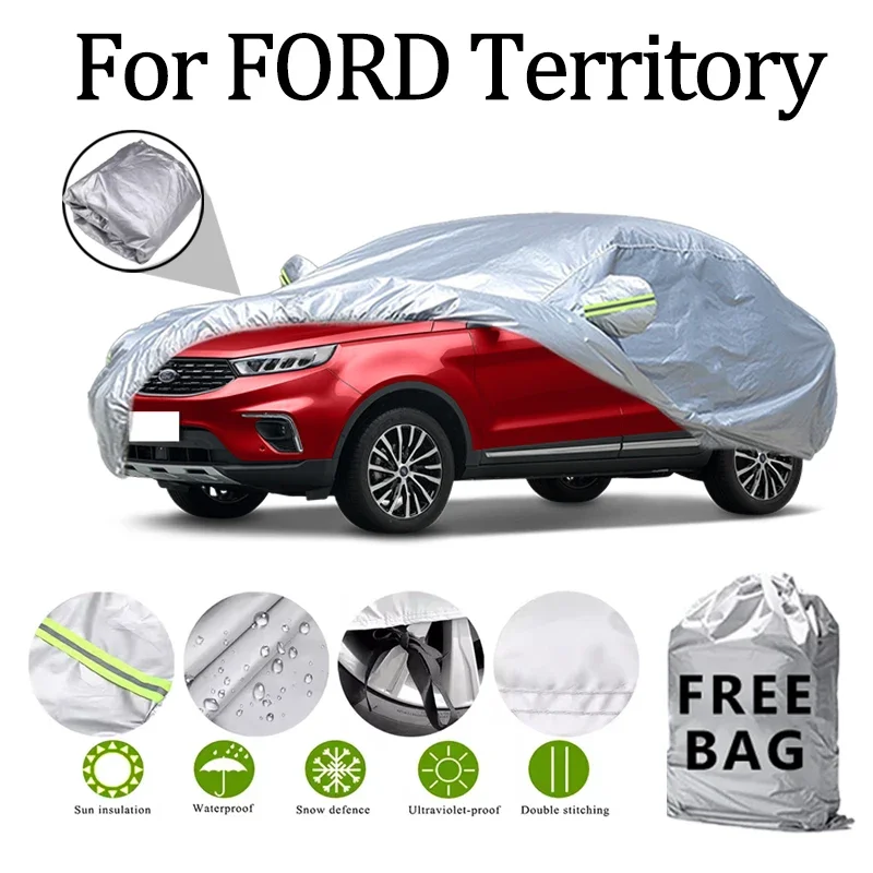 

Для FORD Territory автомобильный чехол уличные защитные чехлы снежный солнцезащитный козырек водостойкий пылезащитный внешний УФ автомобильные аксессуары