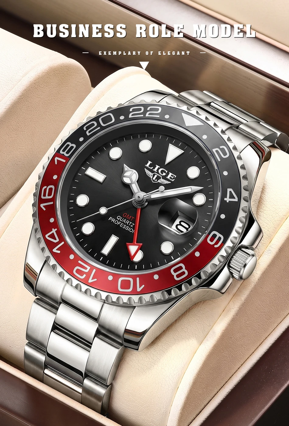 Montre homme LIGE en acier