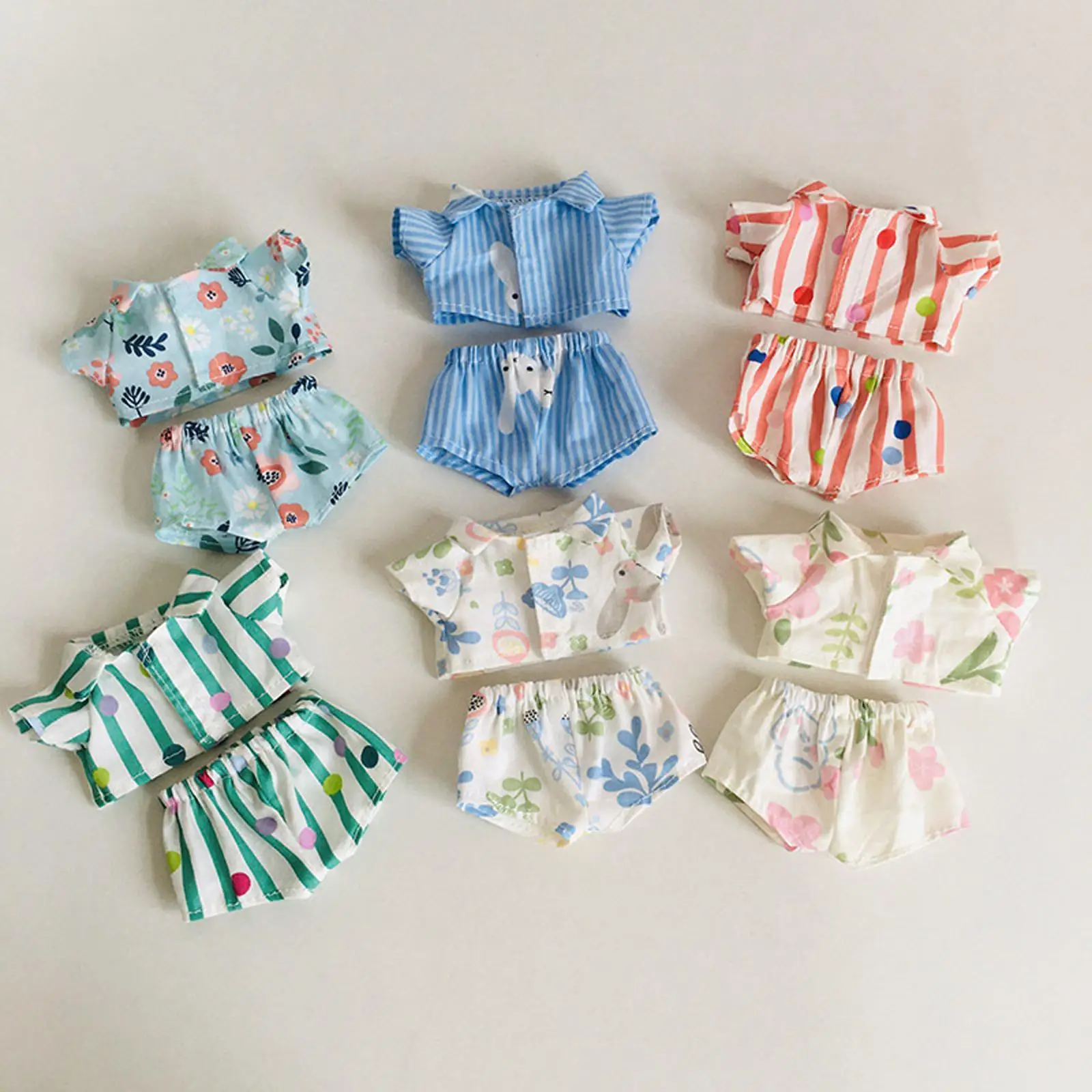 Doll Shirt+Shorts Costume Soft Educational Toy Handmade Clothing Doll Clothes for 15cm Pendant Dolls Girls Dolls Fashion Doll