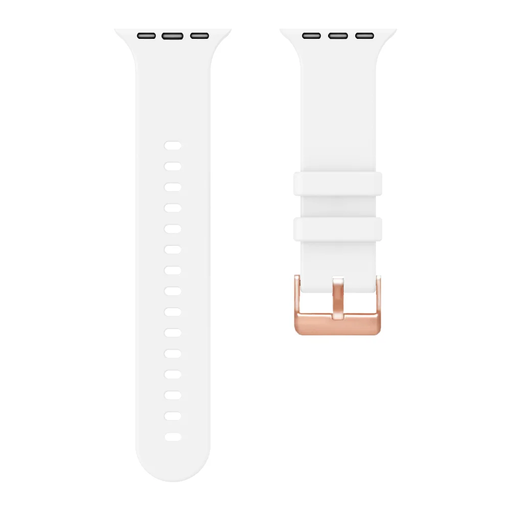 Strap For Apple Watch Band S10 42mm Silicone Bracelet Series 9 8 7 41mm 6 5 4 40mm SE 40mm Series 3 2 1 38mmWristband  Watchband