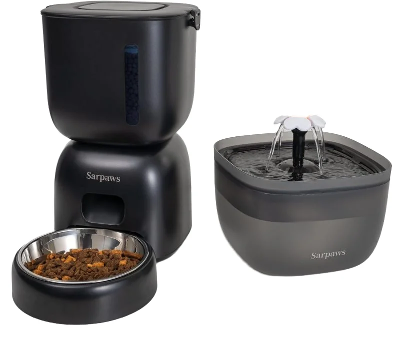 

Pet Smart 1,5 л Экологичная автоматическая кормушка из АБС-пластика и нержавеющей стали Пластиковый дозатор корма для кошек и собак с безопасным применением воды