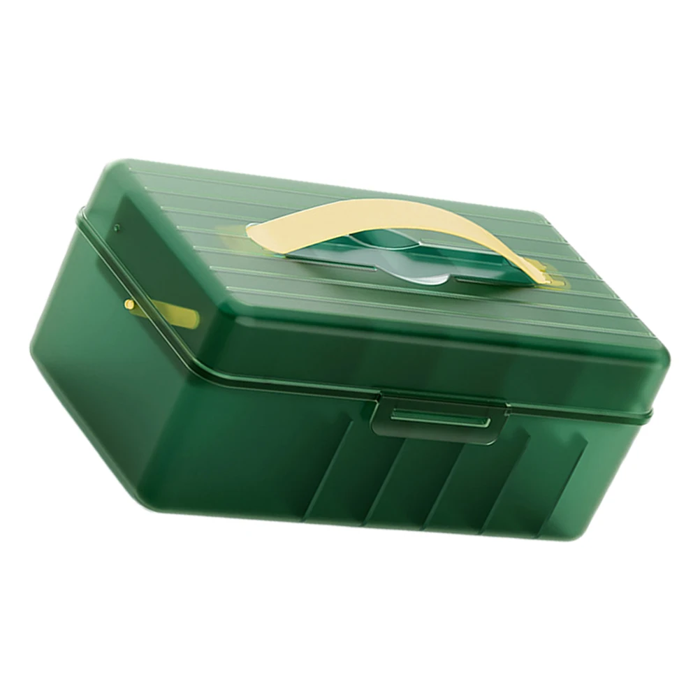 

Portable Handheld Bank Storage Box Green Cable Organizer Desk Accessory Bag Home Cord Organizer Storage Office Use