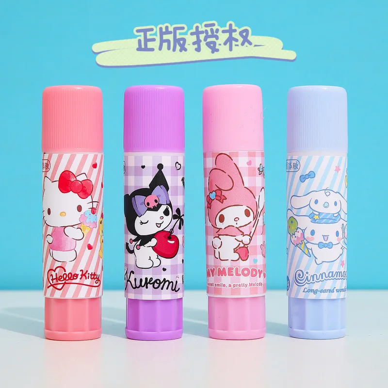 Cartoon Kawaii Sanrio Kuromi My Melody Cinnamoroll Hello Kitty Student Office Supplies Glue Stick Solid Glue Stationery