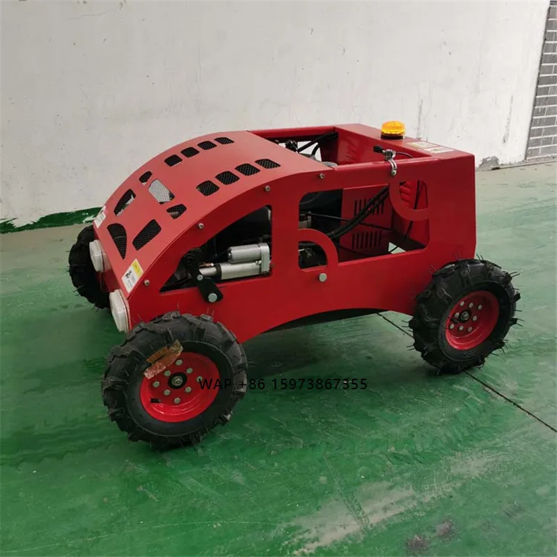 

Smart Orchard and Slope Grass Cutter & Weeder Remote Control Lithium Battery Lawn Mower Wheel Lawn Mower