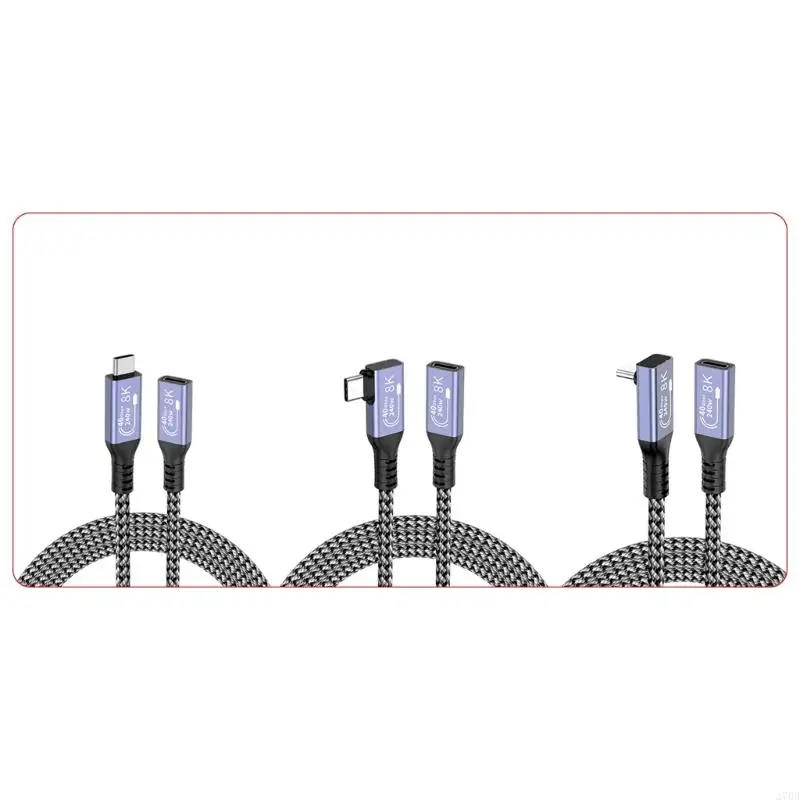 270B USB C Cable extensión 40Gbps Transferencia datos PD240W Potencia con soporte video 8k60Hz compatible para