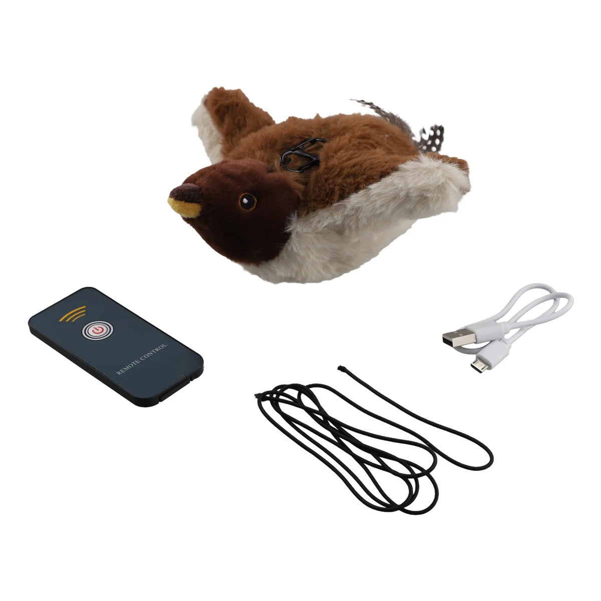 

Interactive Cat Toys, Rechargeable Chirping Flapping BirdPlush Kitten Exercise Toys