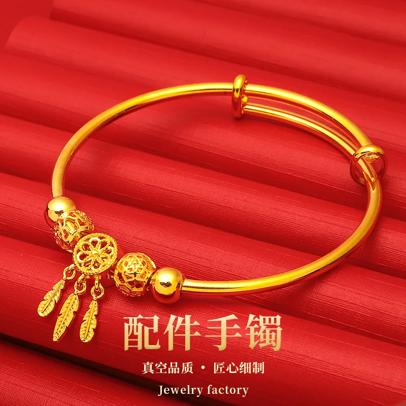 

Accessories Plated 100% Real Jewelry Bracelet Imitation Gold Adjustable Bangles Never Fade Gifts