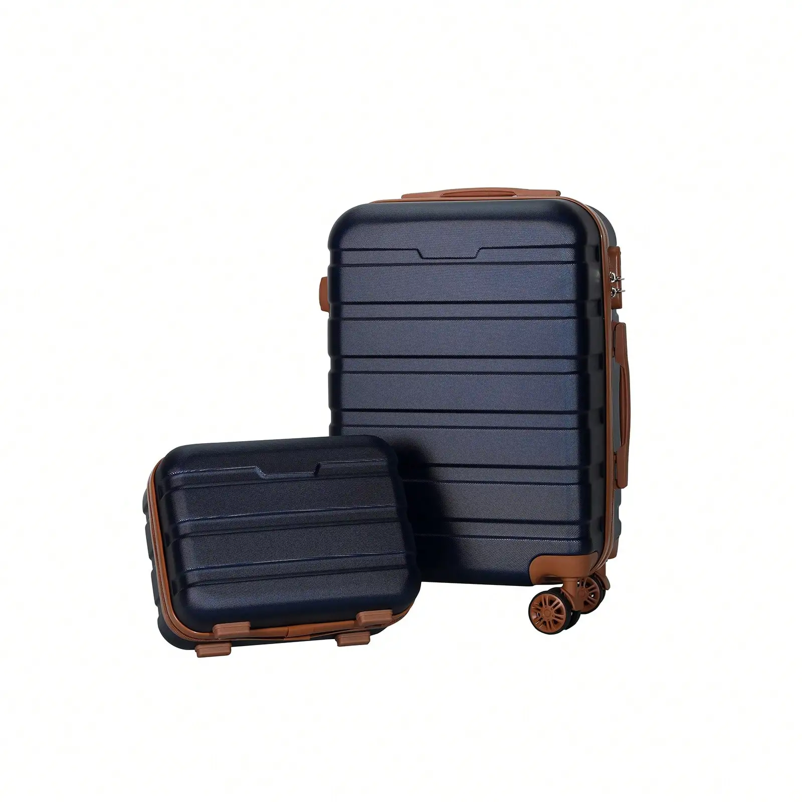 2-Piece Travel Set: A Stylish Makeup Case And Suitcase In 14 Inches And 20 Inches, Equipped With A Combination Lock And Large Capacity, Suitable For Business And Leisure Travel, Unisex, Ideal For Students' Daily Use.,Autumn Outdoor Gear Luggage Case