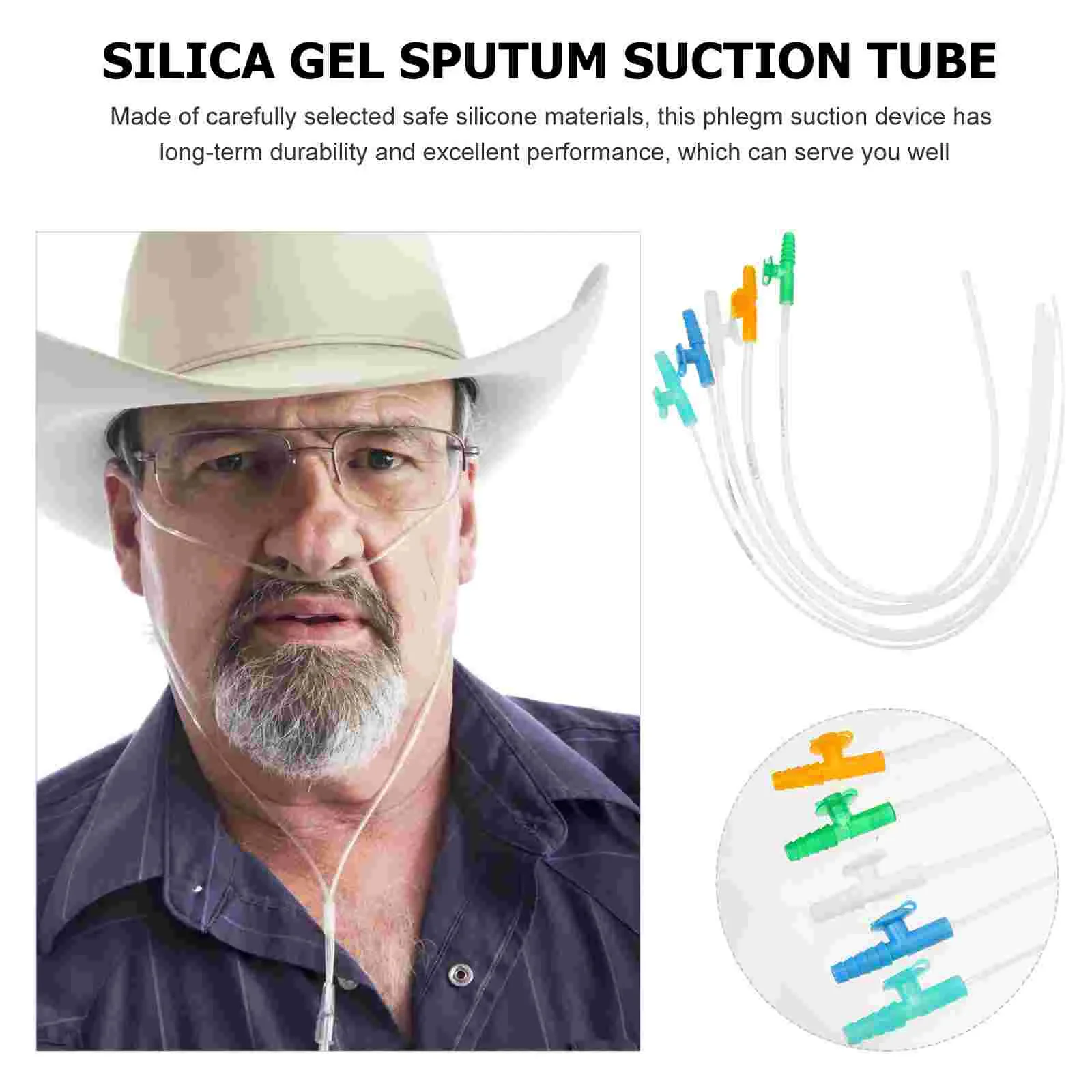 Catéter de succión de eliminación de piezas, aspirador médico estéril, succión de moco, Phlegm, Cathete, 10 unidades