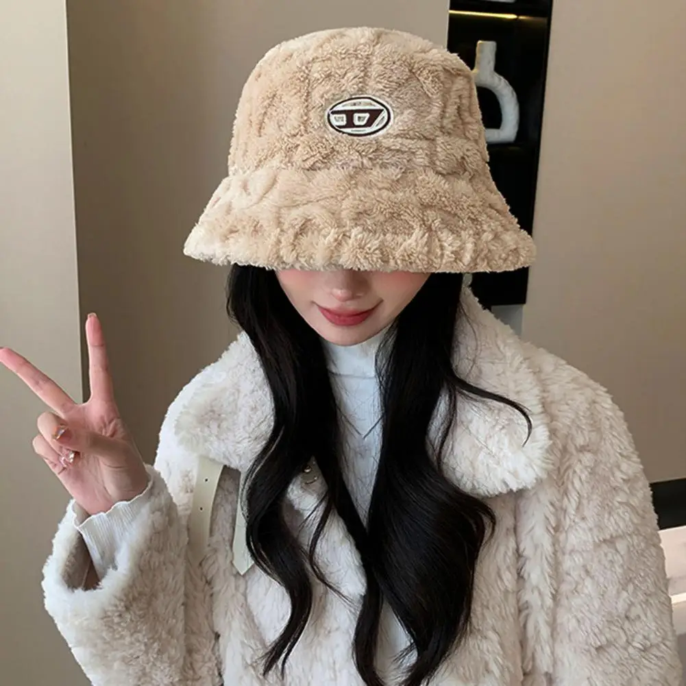 Polyester Fiber Hat Comfortable Wearing Experience Hat Stylish Plush Fisherman Hat Warm Breathable Outdoor Adventure for Women