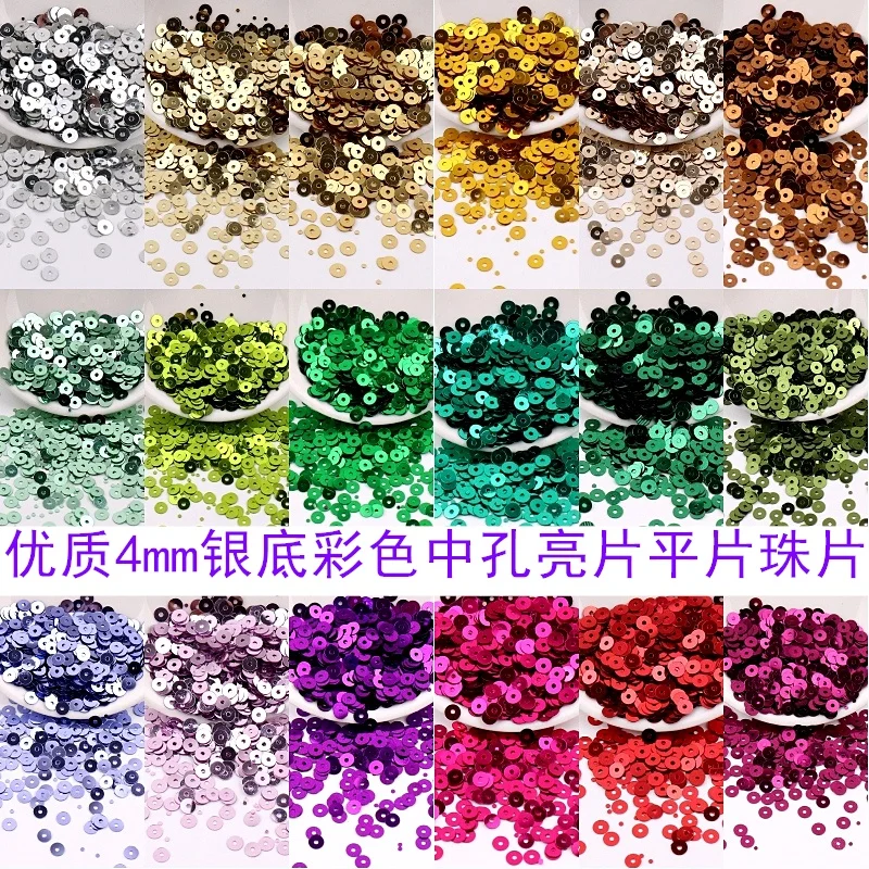 4000pcs 2mm 3mm 4mm Matt Sequins Flat Round Loose Sequins Confetti Glitter Flakes For Garment DIY Wedding Arts Crafts Supplies