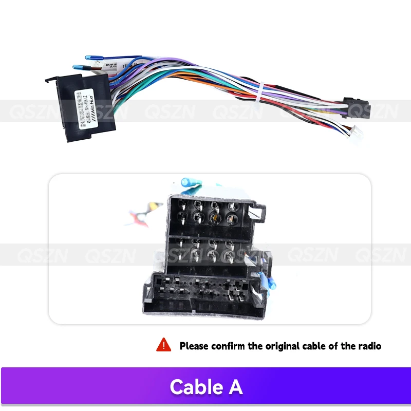 QSZN Car Radio Canbus Box Adaptor LN06.20 For RENAULT MEGANE 2/FLUENCE Clio Mk3 Kangoo trafic Mk2 X83 Power cable Android 2 Din