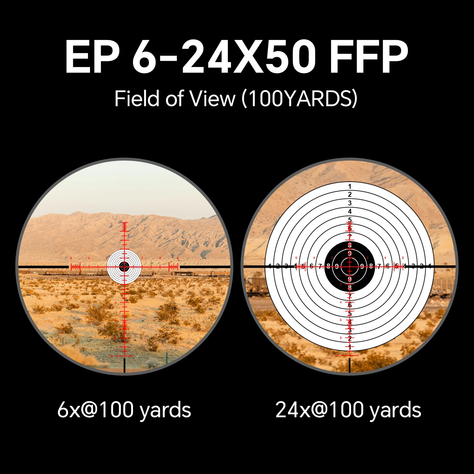 Aquilifer 6-24x50 FFP نطاق بندقية مدى بعيد قناص صيد عسكري بصريات 11 إضاءة حمراء اكسسوارات سلاح #4
