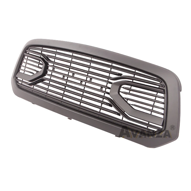 4x4 Offroad Car Radiator Black Big Horn Grille Front Grill Fits For Dodge Ram 1500 2013-2018