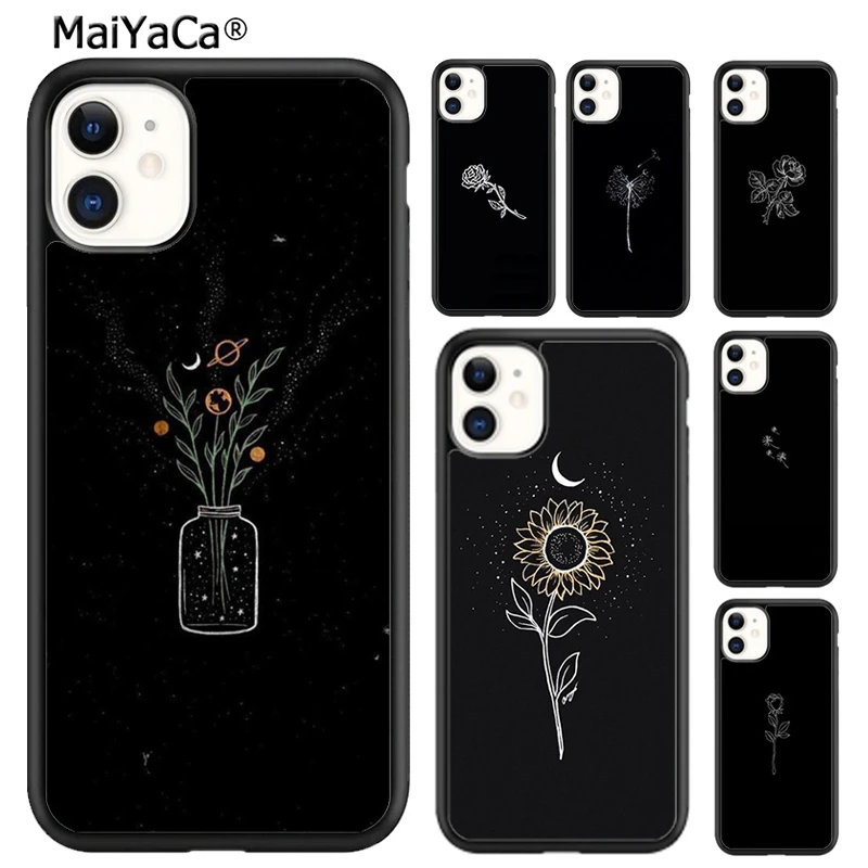 MaiYaCa Minimal Aesthetics Flowers Phone Case Cover For iPhone 17 Air 16 15 plus 11 12 13 14 pro max