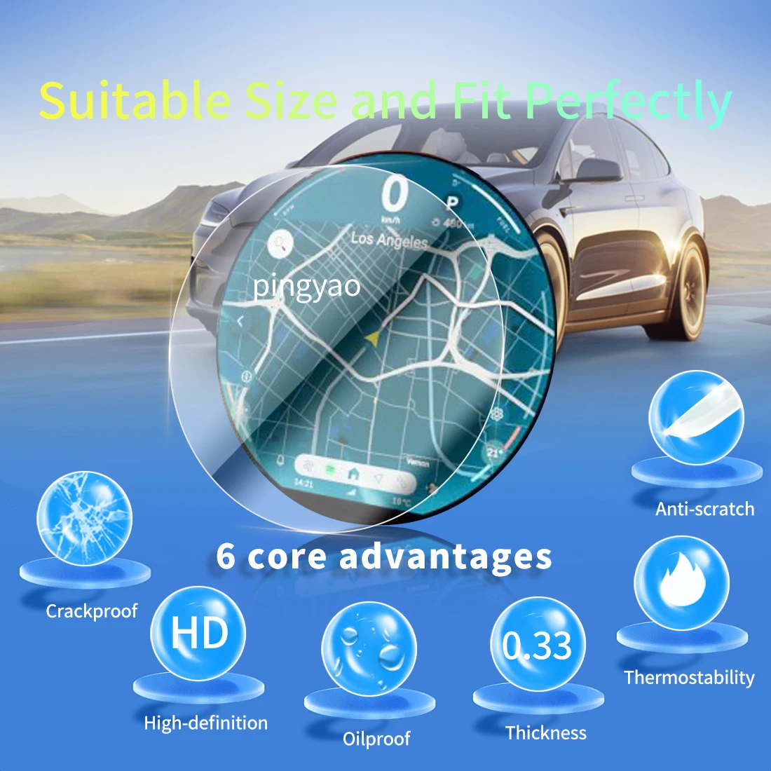 Car Sticker Screen Protector Navigation Display Tempered Glass Protective Film Car Accessories Vehicle For BMW MINI ACEMAN 24