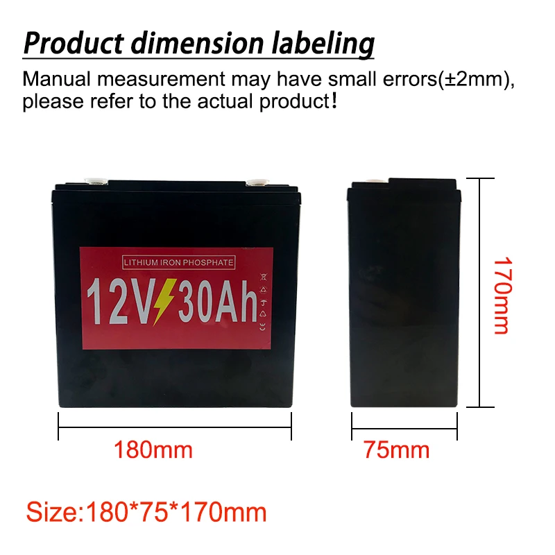 12V 30Ah LiFePO Battery Pack Built-In BMS,for Sprayer, LED Lamp Battery Andother Equipment Power Tools