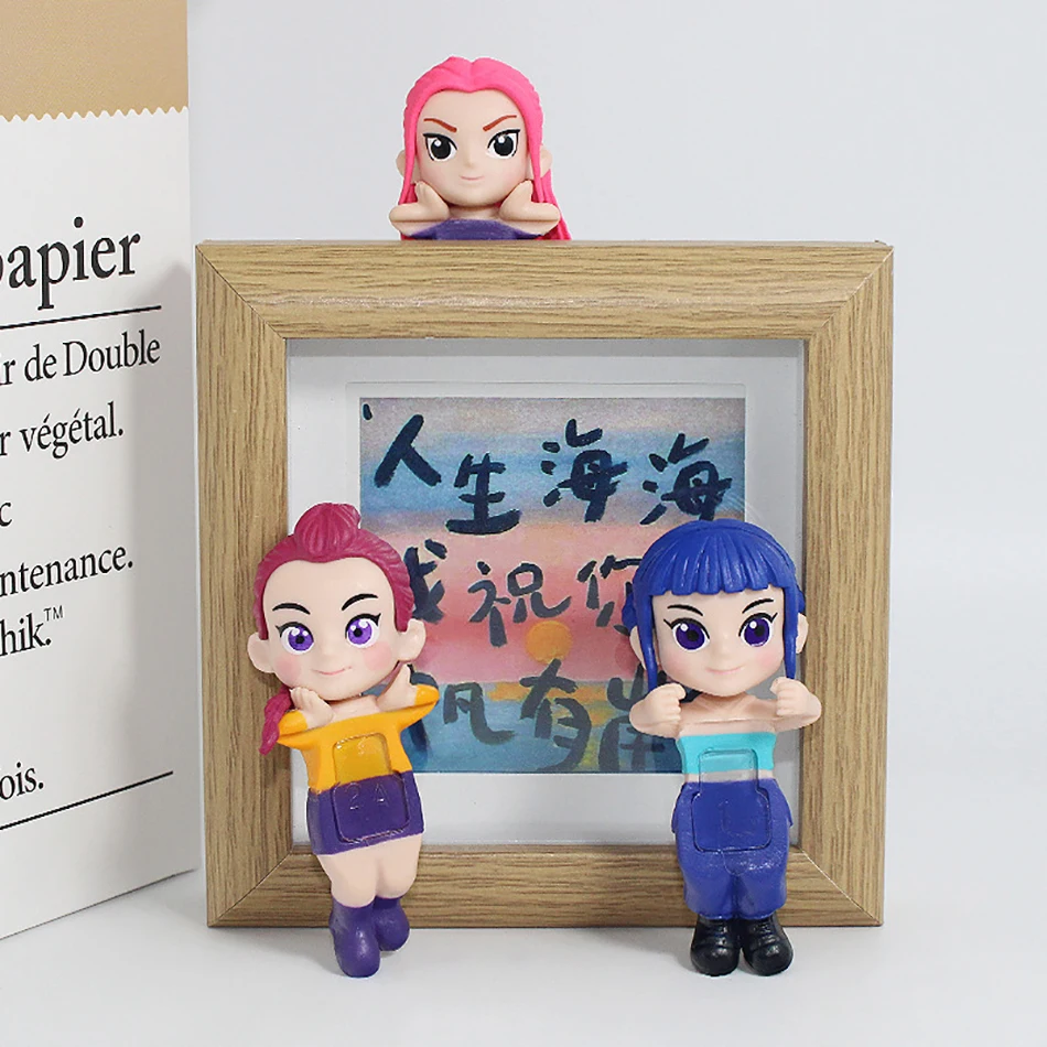 ฟิกเกอร์นักล่าปีศาจเวอร์ชั่น Q ฟิกเกอร์ Huntrix ของสะสม Kpop ฟิกเกอร์นักล่าปีศาจ ของเล่น Derpys Tiger Rumi ของตกแต่งสไตล์อิตาเลียน Brainrot