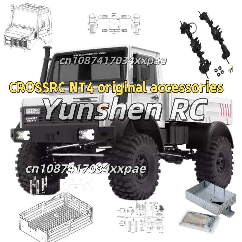Crossrc NT4 NT6 Unimog Original Accessories Car Shell Rear Bucket Tent Decoration Front And Rear Bars Light Panels, Etc