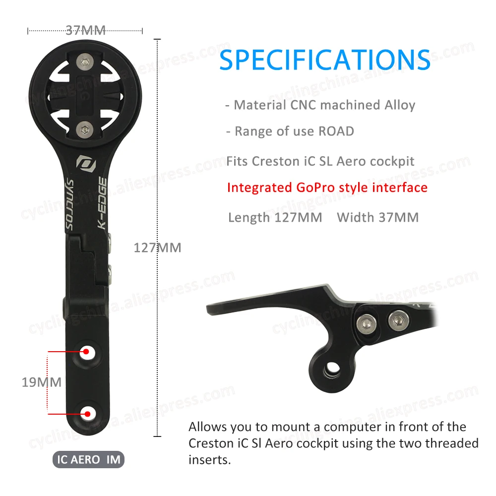 Syncros IC AERO IM Front Computer Mount CNC Machined Alloy Mounts