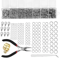1350pcs Open Jump Rings Jewelry Pilers Lobster Clasps Connectors Findings for DIY Earrings Jewelry Making Accessories