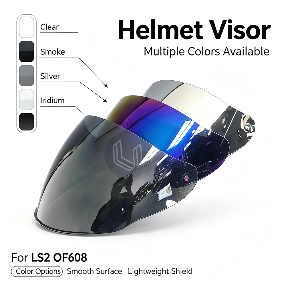 Helmet Visor For LS2 OF608 Motorcycle Helmet Visor goggles plating silver red Replacement Lens